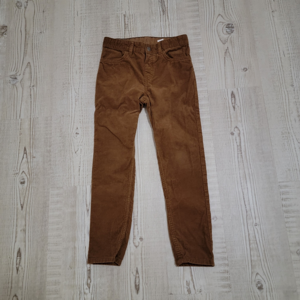 H&M Kids Brown Slim Fit 100% Cotton Corduroy Pants Size 8 Boy